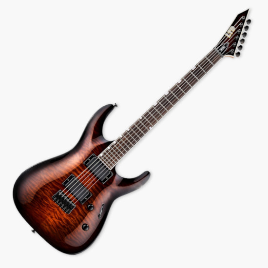 LTD MH-200HT QM - Dark Brown Sunburst